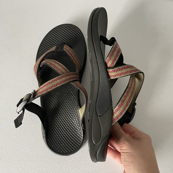 Chaco Sandals Strappy Backless Hiking Water Shoes Outdoor Pink Black Women's 8 - Picture 8 of 11